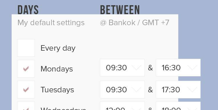 user's availability