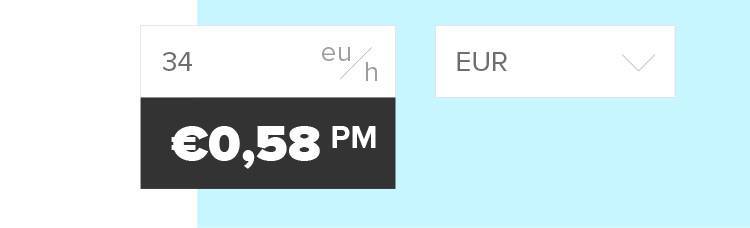 user's price per minute