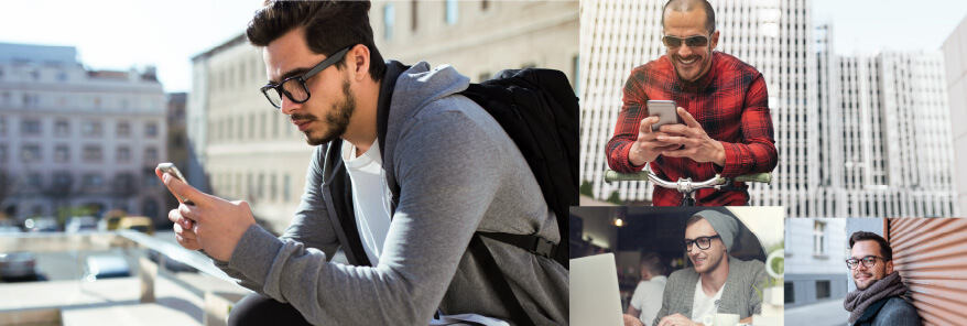 Men using TheONE Webinar in the city