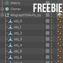 MographToNulls for C4D R20 – Free Download Python Script Tag