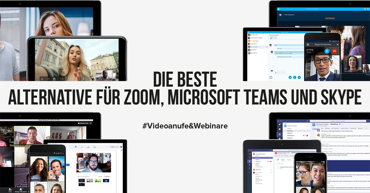 Die beste Alternative für Zoom, Microsoft Teams und Skype