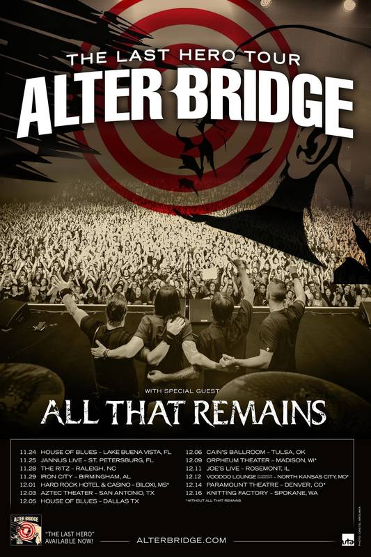 Alter Bridge Announce One Final The Last Hero Tour Strife Magazine