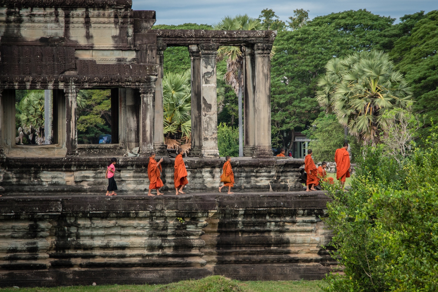 Cambodia photo tours Angkor Wat monks at a temple