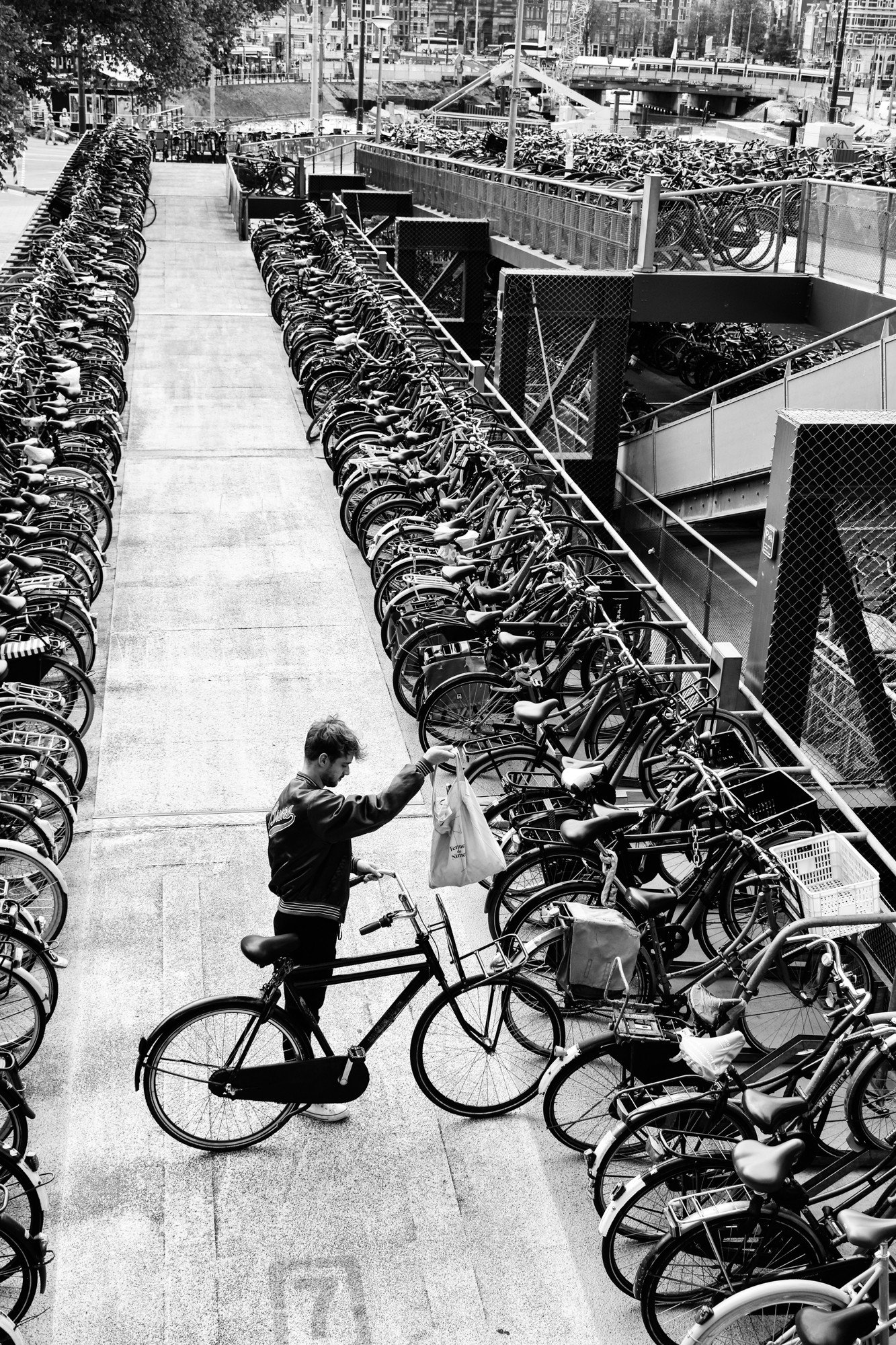 Fiets parkeren Amsterdam centraal station