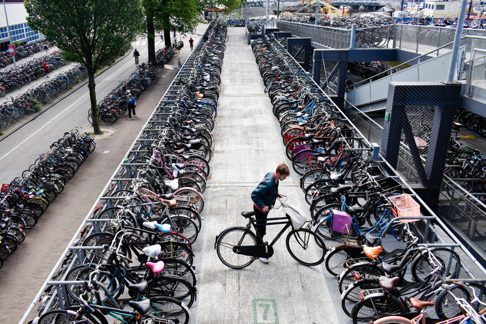 Thousand bikes in Amsterdam