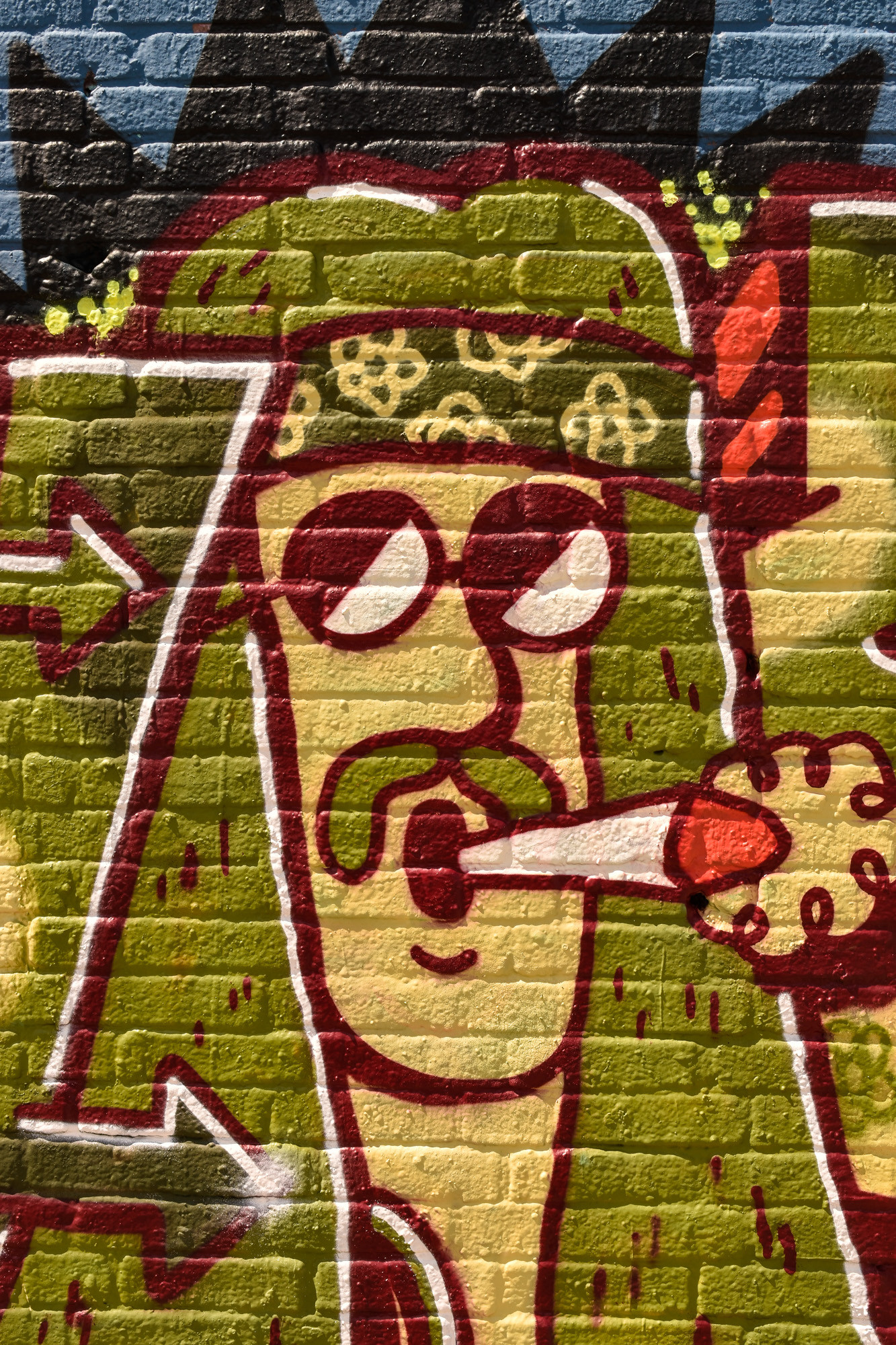 Graffiti urban art on wall in Amsterdam