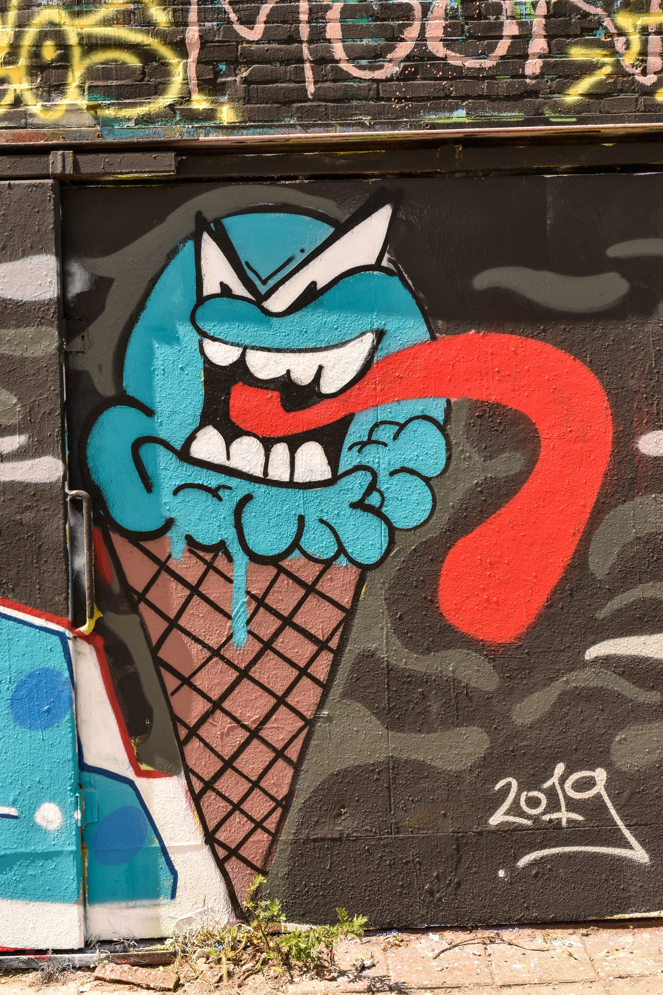 Street art 2019 graffiti Amsterdam icecream graffiti art in Amsterdam