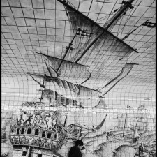 Street Art Sailing Ship in Amsterdam