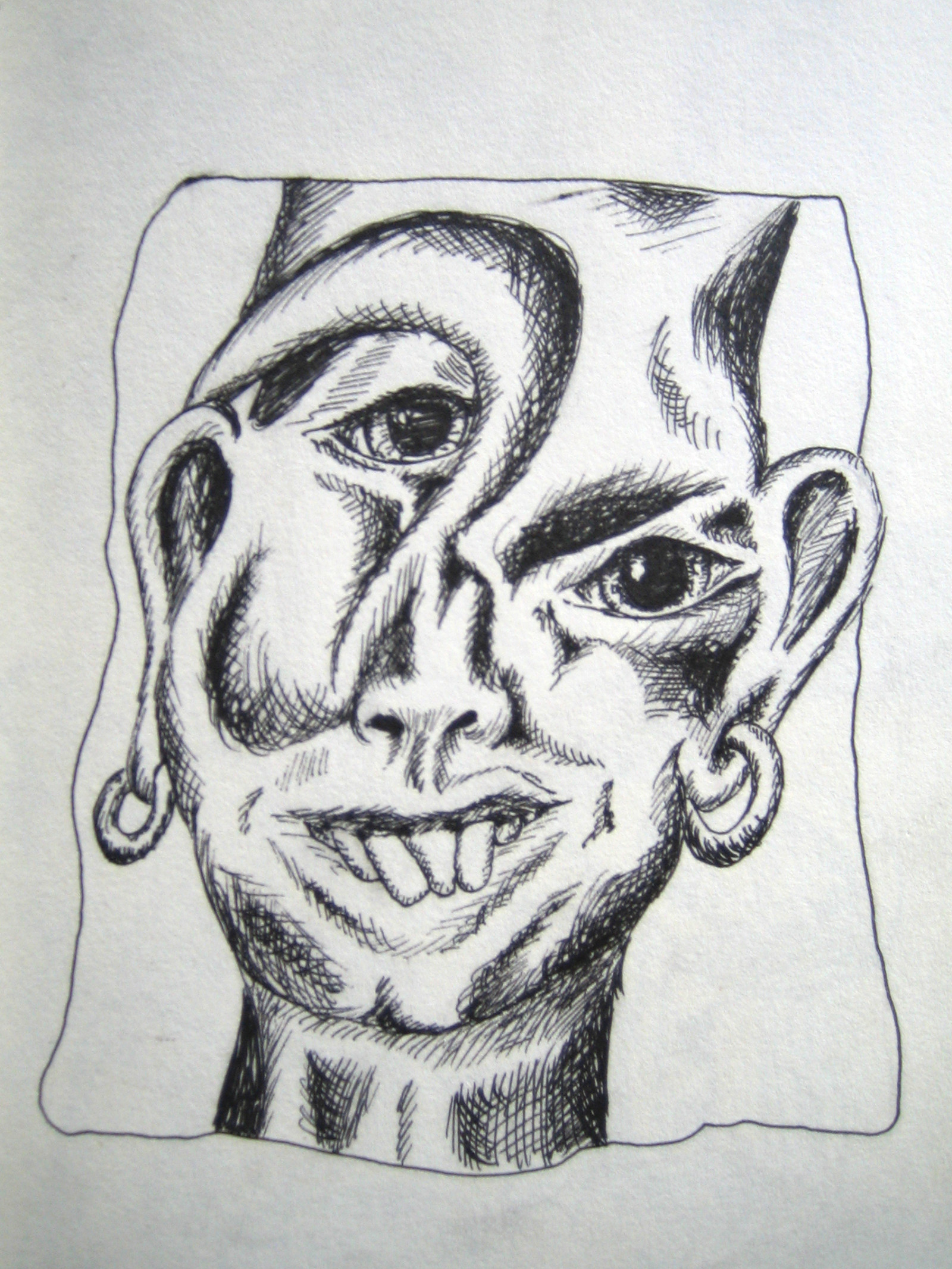 mirrow-face-black-and-white-drawing-with-pen