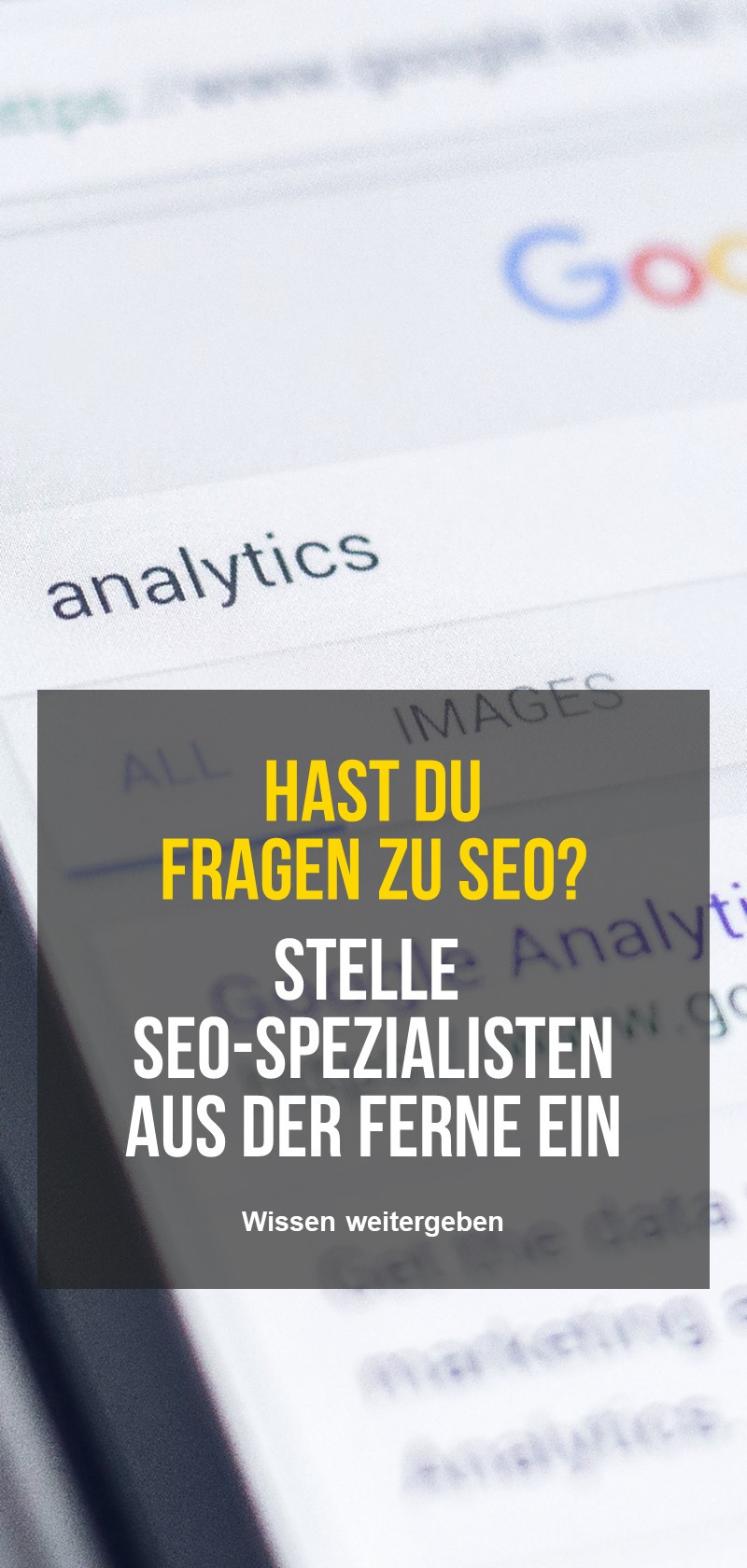 Lerne mehr über SEO und bekomme Tipps von einem SEO-Spezialisten