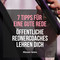 Tipps und Techniken f&uuml;r &ouml;ffentliche Reden