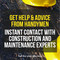 Advice from a handyman, builder or construction professional