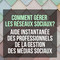 Sp&eacute;cialistes de la gestion des m&eacute;dias sociaux