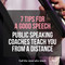 Public speaking tips and techniques